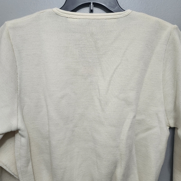 Dalton women's vintage sweater 100% virgin wool beige cream size large n… - Picture 9 of 10